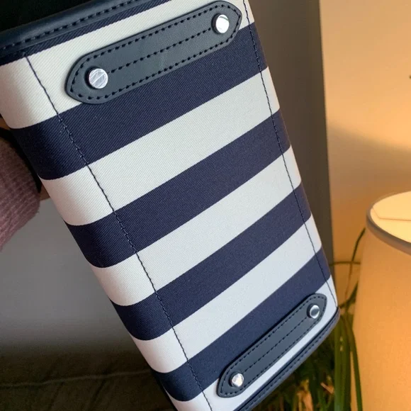 Authentic KATE SPADE Thick canvas and leather trim top zip Satchel/Crosby - Picture 9 of 14